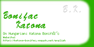 bonifac katona business card